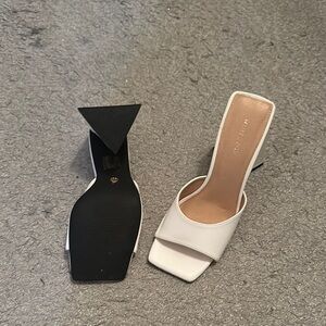 White Fox Boutique White Heeled Mules